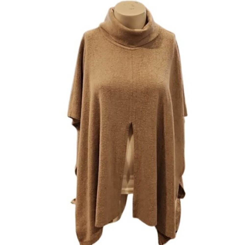[Young at Heart] Tan Poncho Sweater